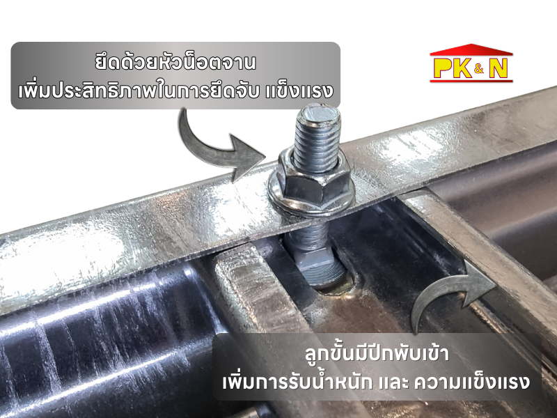 เคเบิ้ลแลดเดอร์ชุบกัลวาไนซ์ ยึดด้วยน็อตหัวจาน